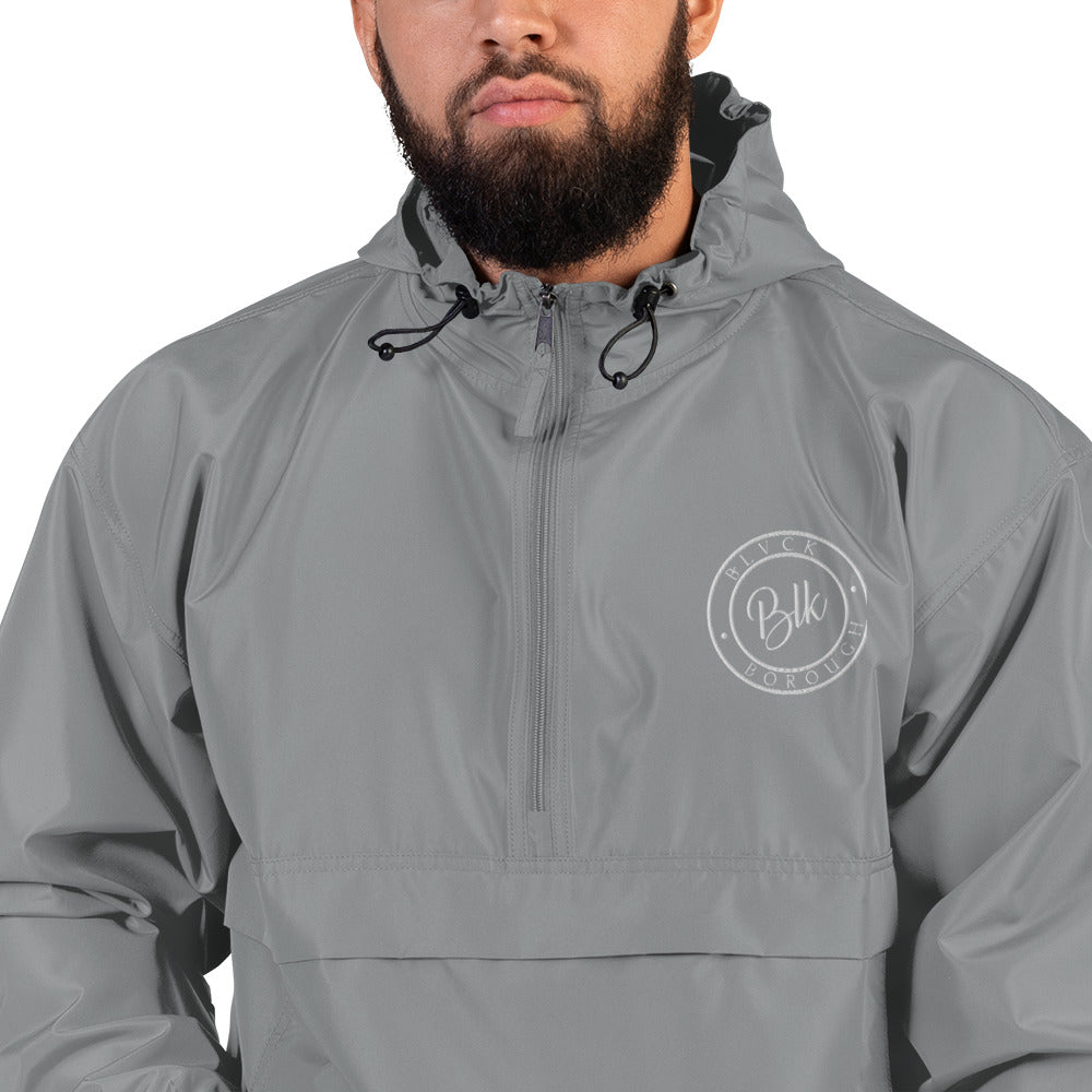 Embroidered Black Borough x Champion Packable Jacket