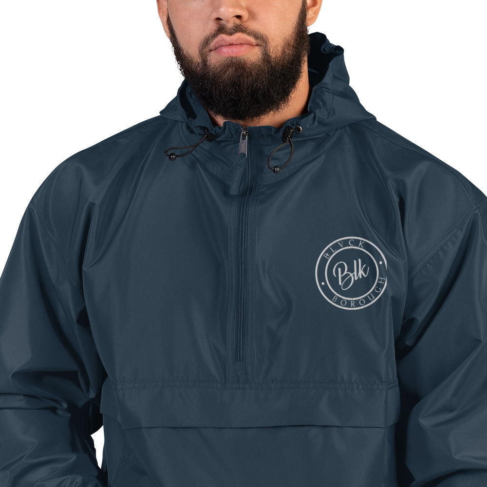 Embroidered Black Borough x Champion Packable Jacket